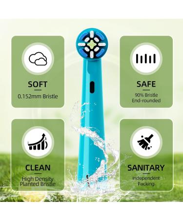 Brusheez Kids Electric Toothbrush Replacement Brush Heads - 10 Pack (Green Medium) | Compatible Brush Heads for Kids Electric Toothbrush - Buy Online on GoSupps.com