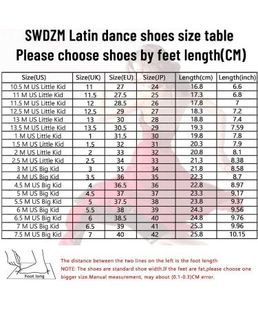 SWDZM Girls Latin Dance Shoes - Satin Suede Sole, Ballroom Salsa Tango Professional Dance Shoes - Beige-202, Size 13.5 Little Kid - Buy Online on GoSupps.com