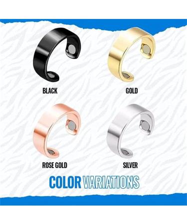 Blood Sugar Controller - Adjustable Copper Magnetic Therapy Ring | Silver Magnet Rings for Energy & Health - Buy Online on GoSupps.com