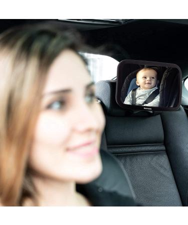 Shatterproof Adjustable Baby Car Mirror for Back Seat - Safest Newborn Essentials for Rear Facing Infants, Kids and Pets | Pack of 1 - Buy Online on GoSupps.com