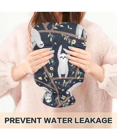 Sloths Hot Water Bottle with Cover 2L - Large Heat Pack for Pain Relief & Cramps - Soft Cozy Design for Comfort - Ideal for Home & Travel - Buy Online on GoSupps.com