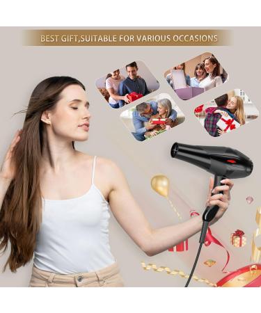 Professional Ionic Hair Dryer 2400W | Fast-Drying & Quiet | Salon-Quality Dryer with Diffuser | Blue Light Technology | Perfect for Women & Men - Buy Online on GoSupps.com
