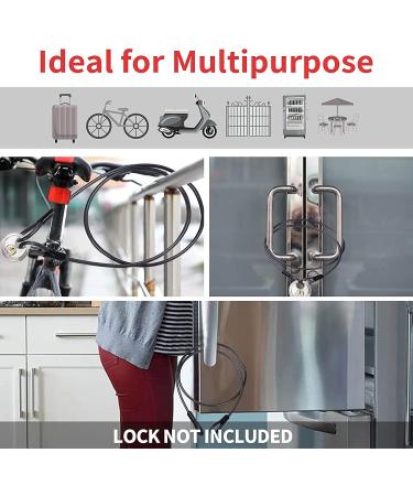 DELSWIN 15ft Heavy Duty Security Steel Cable with Loops - 3/8 inch Thick Vinyl Coated Braided Lock Cable for Bike, Generator, Kayak, Patio Furniture - 6ft Cable Option Available - Buy Online on GoSupps.com