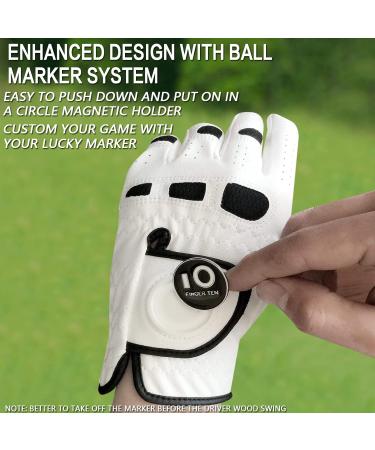 Buy Finger Ten Golf Gloves for Men - Left Hand/Right Hand | All-Weather Leather | 2 & 3 Piece Sets with Ball Marker - Buy Online on GoSupps.com