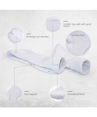 SOX TOWN Men's Moisture Wicking Combed Cotton Crew Socks White 10-13 - Buy Online on GoSupps.com