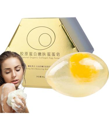Egg Soap | Skin Tightening Moisturizing Natural Egg-Infused Face Bath Soap Bar For Cleansing | Brightening Moisturizing Bath Soap Pimple Removal Skin Care Cleansing Face - Buy Online on GoSupps.com
