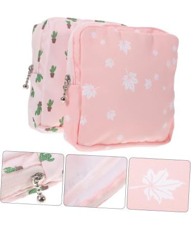 Amosfun 2-in-1 Storage Bag for Women's Essentials | Stylish Wall Organizer for Wallets Tampons and More | Perfect Privacy Bag for Menstrual Products & Mini Diapers - Rose 16x15x2cm - Buy Online on GoSupps.com