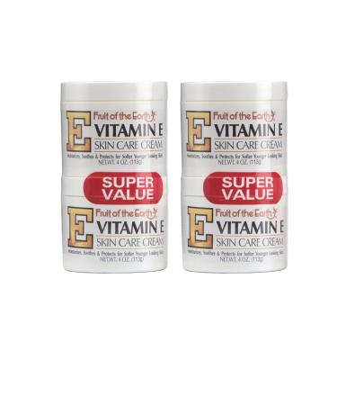 Fruit of the Earth Vitamin E Skin Care Cream 4 oz - Pack of 4 | Light Fresh Scent | Nourishing Moisturizer for All Skin Types - Shop Internationally - Buy Online on GoSupps.com