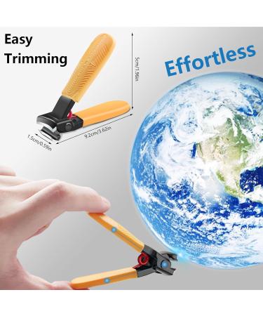 Nail Clippers for Thick Nails - DUAIU Wide Jaw Toenail Clippers Heavy Duty Nail Cutter with Catcher Sharp & Ergonomic Nail Clipper for Men and Women (Yellow) - Buy Online on GoSupps.com
