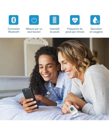 ViATOM Blaco Bluetooth Pulse Oximeter with Report Saturometer Finger Oximeter Heart Rate Monitor with LED Display with Batt - Buy Online on GoSupps.com