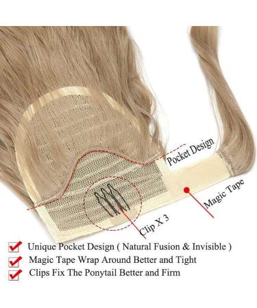 Clip In Ponytail Extensions | 66cm Wavy Dark Brown Hair | Realistic Magic Wrap for Women - Buy Online on GoSupps.com
