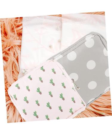 Healvian Sanitary Napkin Storage Bag Regular Tampons Travel Pouch - 2pcs, Portable Period Pouch for Menstrual Pad & Makeup - Flower Design, 16x15cm - Buy Online on GoSupps.com