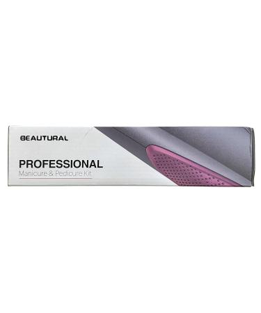 Beautural Electric Manicure Pedicure Set | Professional Nail Miller with 10 Attachments & LED Light - Gray | Ultimate Nail Care for Hands & Feet - Buy Online on GoSupps.com