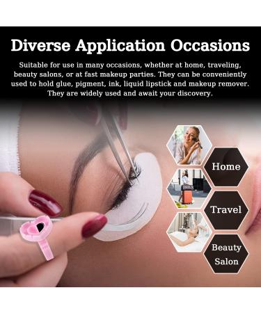 150 Pcs Disposable Glue Rings for Eyelash Extensions - Lovely Heart Shape Blossom Cups - Lash Extension Supplies - Buy Online on GoSupps.com