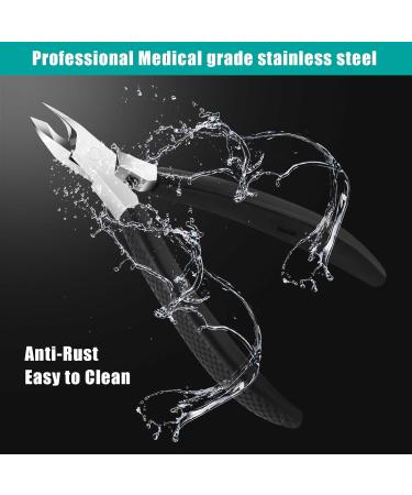 Professional Cuticle Trimmer & Clippers - Sharp 4mm Jaw Non-Slip Silicone Handle Stainless Steel Dead Skin Remover Tool - Ideal for Nail Care & Manicure - Buy Online on GoSupps.com