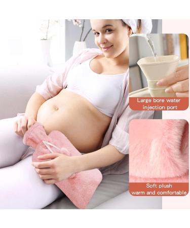 2L Hot Water Bottle with Knitted Cover | Pain Relief | Bed & Foot Warmer | Pink - Buy Online on GoSupps.com