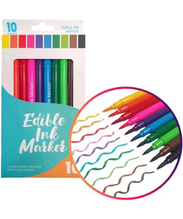 Calakono Baking Writing Pens Supplies Rainbow Dust Edible Markers Set Double-head Edible Markers 10-color Edible Pens with Edible and Safe Materials for Baking Decorating Pastries - Buy Online on GoSupps.com