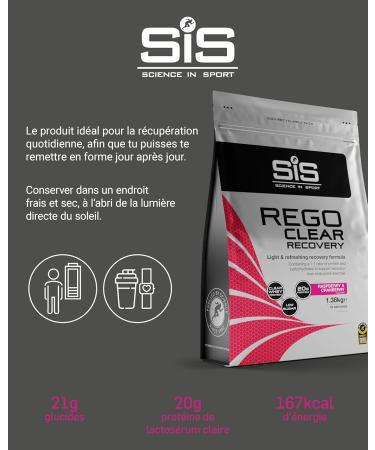Science in Sport Rego Clear Isolate Powder 1.35 kg Raspberry & Lingonberry - Recovery Drink Powder with Carbohydrates Proteins and Vitamins For Effective Workout - Buy Online on GoSupps.com