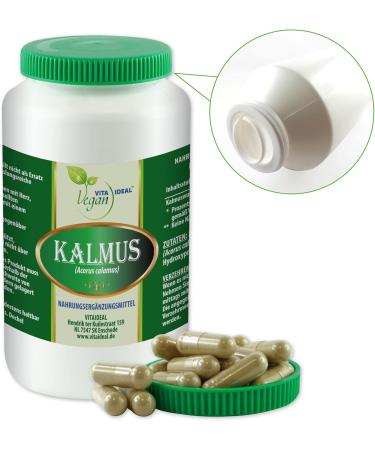Vita Ideal Vegan Kalmus Wurzel 3x 360 Capsules | Pure Acorus Calamus 800mg | Natural Additive-Free Plant Supplement - Buy Online on GoSupps.com