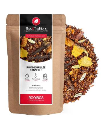 Th s & Traditions Rooibos Organic Cinnamon Grilled Apple | 100 g Loose Bag | Certified Organic Agriculture