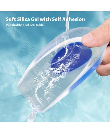 Silicone Gel Heel Cups - Heel Pain Relief Inserts for Plantar Fasciitis, Bone Spurs, Achilles Tendonitis - Large Size (6 Packs) - Buy Online on GoSupps.com