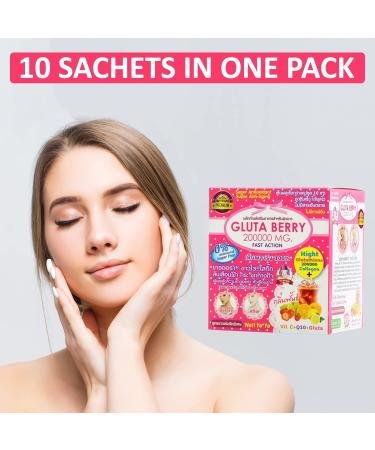  Aliz e Spa Gluta Berry Pack of 2 sachets of fast-acting glutathione and collagen 200 000 mg. Marine collagen. Nourishmen Mineral and Vitamin Rich Supplement - Buy Online on GoSupps.com
