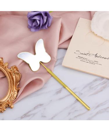 KINBOM Butterfly Eyelash Mirror - Detachable Stainless Steel Mini Handheld Makeup Mirror (Gold) - Buy Online on GoSupps.com