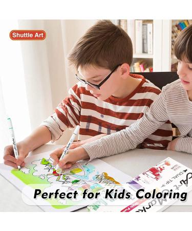 Shuttle Art 30 Colors Dual Tip Art Markers - Permanent Markers for Illustration, Coloring, and Sketching - Buy Online on GoSupps.com