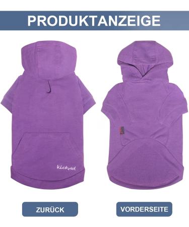 Shop Kickred Purple Dogs Hoodie - Soft & Breathable Dog Coat with Hat for Large Dogs | Winter Dog Clothing & Accessories - Buy Online on GoSupps.com