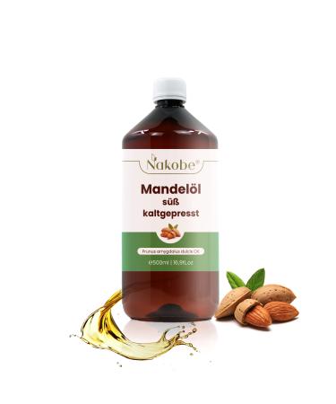 Nakobe sweet almond oil | 500ml | Prunus amygdalus dulcis oil | Vegan | Base oil |