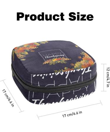 GIAPB Period Bag - Sanitary Napkin Storage & Travel Makeup Pouch, Happy Thanksgiving Color - Buy Online on GoSupps.com