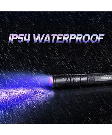 Geekhigh UV Flashlight - LED 395NM Waterproof Black Light for Pet Urine Bed Bugs & Scorpion Detection | Zoomable & IP54 Rated - Buy Online on GoSupps.com