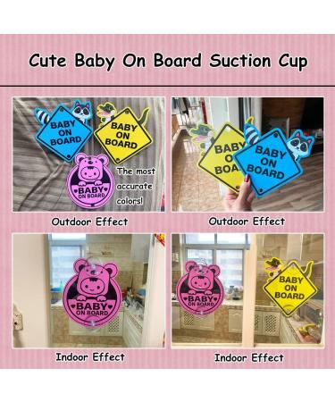 Buy Leniutor Kids on Board Koala Suction Cup Car Sign - Cute PVC Safety Warning for Baby Rear Side Windows (Yellow) - Buy Online on GoSupps.com
