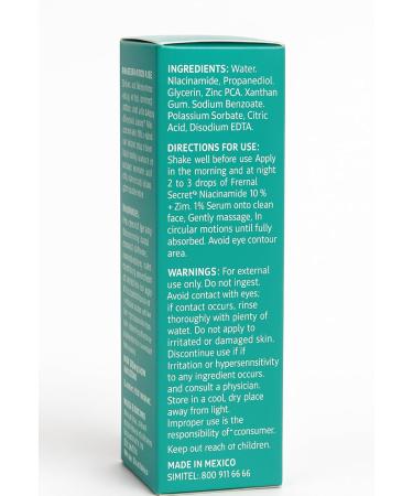 Generic SUERO NIACINAMIDA + ZINC 1.1 Fl Oz (Pack of 1) - Buy Online on GoSupps.com