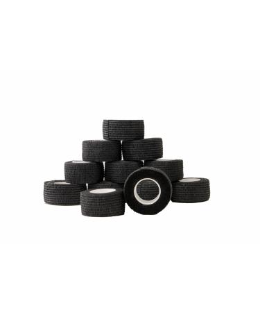 12 Pack 1" x 5 Yards Self Adhesive Elastic Bandage Wrap Stretch Self-Adherent Tape for First Aid Sports Wrist Ankle | Vet Wraps Skin Color Brown 12 Count (Pack of 1)