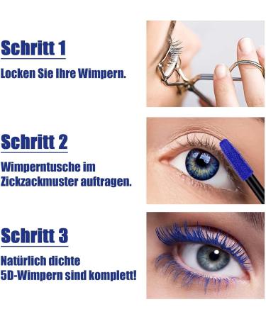 EONFAVE Silk Fiber 5D Mascara blue telescopic mascara for eyelashes waterproof and smudgeproof quickdrying nonclogging mascara long eyelashes blue eyes makeup blue 10 ml 1er Pack - Buy Online on GoSupps.com