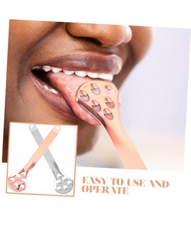 FRCOLOR 2pcs Stainless Steel Tongue Scraper - Effective Oral Care Tongue Cleaners for Fresh Breath | International Shipping Available - Buy Online on GoSupps.com