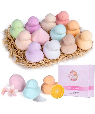 Bath Bombs (Duck) for Kids - Bubble Bath Kids Include 12 Natural Organic Bathbombs - Ideal Gift as Bath Bomb Set or Bath Bombs Bulk - Bubble Bath for Women and Kids by DonyaPri