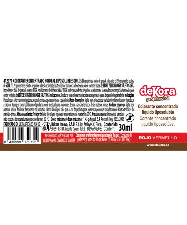 Decora Edible Food Coloring - Azo-Free Red Liquid 30ml | Gluten-Free Sugar-Free | Enhance Your Recipes - Buy Online on GoSupps.com