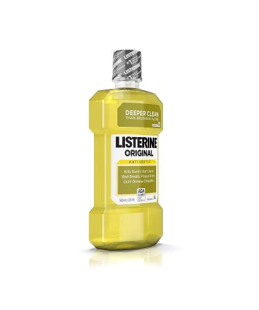 LISTERINE Original Antiseptic Mouthwash 500mL - Fight Bad Breath, Plaque & Gingivitis - Buy Online on GoSupps.com