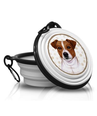 30. Jack Russel Terrier - Folded portable drinking snap with carabiners for on the go.Food bowl pet bowl.Handy and unique.Jack Russell Terrier