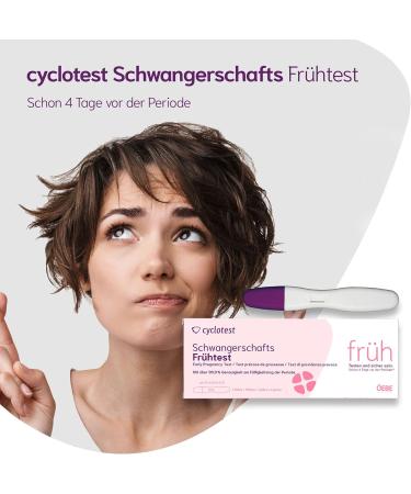 Cyclotest Early Pregnancy Test - 10miu/ml hCG Over 99.9% Accurate for Early Detection - Buy Online on GoSupps.com