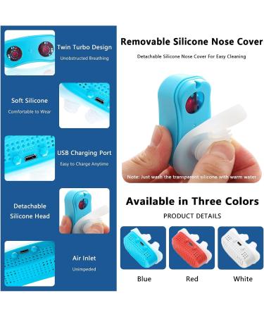 Adjustable Electronic Anti Snoring Device - Effective Snore Stopper for Men and Women - Blue - Buy Online on GoSupps.com