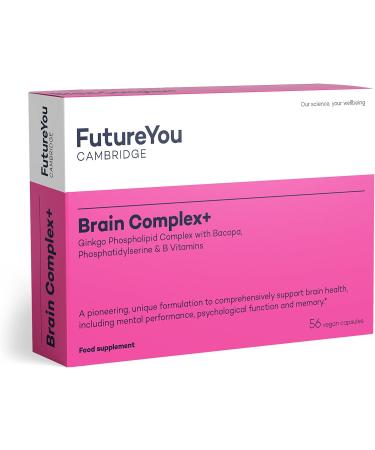Brain Complex+ Capsules: Phosphatidylserine, B Vitamins & Ginkgo Biloba for Brain Energy and Cognition | 28-Day Supply by FutureYou Cambridge - Buy Online on GoSupps.com