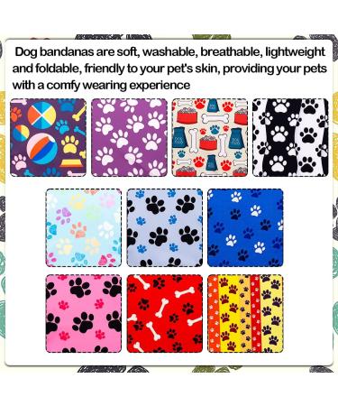 JpGdn 10pcs Pack Large Dog Bandanas Paw Pattern Triangle Scarf for Large XL Dogs Pigs Soft Bibs Washable Pet Neckerchief Dog Grooming Accessories Costume Size L 10 colors - Buy Online on GoSupps.com