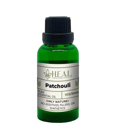 H.E.A.L. Patchouli Essential Oil 100% Pure Steam Distilled Aromatherapy Oil from Patchouli Leaves for Diffusers & DIY Blends 1oz