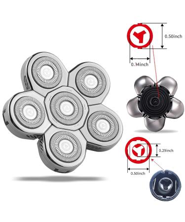 6D Head Shaver Replacement Heads - Electric Razor Blades for Men | Premium Quality Head Shavers - Buy Online on GoSupps.com