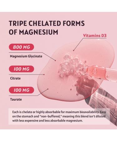 (2 Pack) Magnesium Glycinate Liquid Drops | 1000mg Liquid Magnesium Complex with D3 L-Thea & GABA for Energy Sleep Nerve and Heart Health High Absorption Raspberry Flavor - Buy Online on GoSupps.com