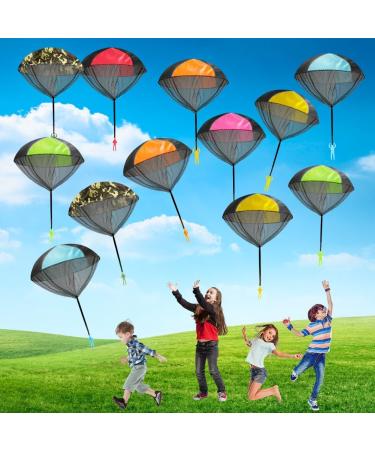 Ainiv Parachute Toy for Children | 12PC Parachutist Flight Toys | Outdoor Games & Birthday Gifts - Buy Online on GoSupps.com