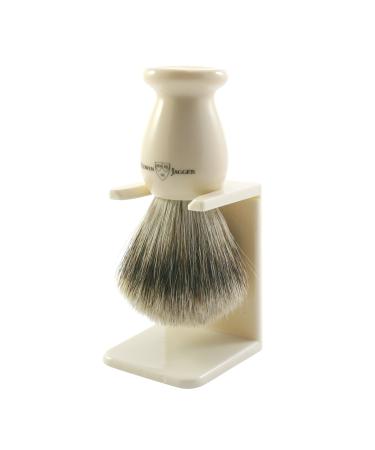 Edwin Jagger Best Badger Badger Hair Shaving Brush with Drip Stand Imitation Ivory Large Pack of 1 (1 x 1 piece)